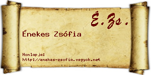 Énekes Zsófia névjegykártya