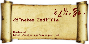 Énekes Zsófia névjegykártya